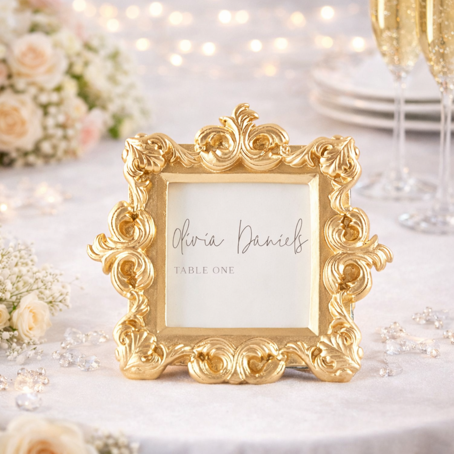 Baroque Place Card Holder/Frame - Gold KA-25158GD